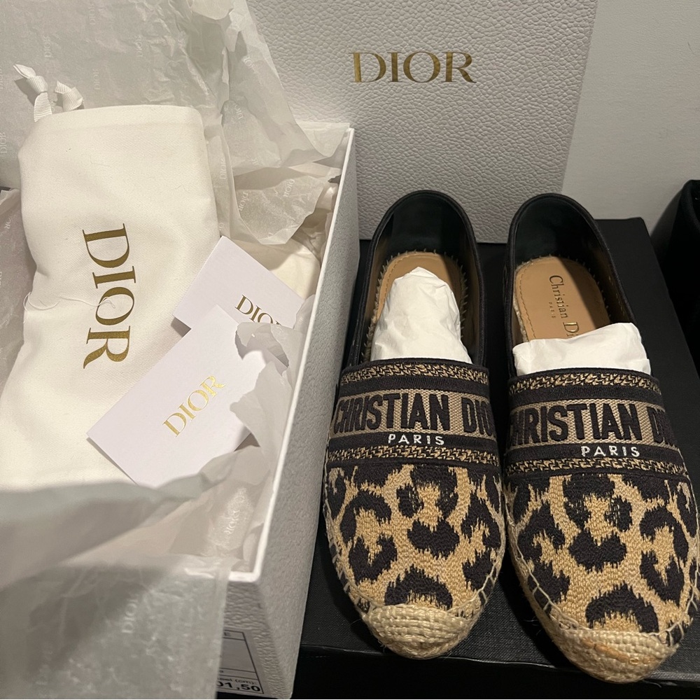 Dior Granville Espadrilles Embroidered Canvas